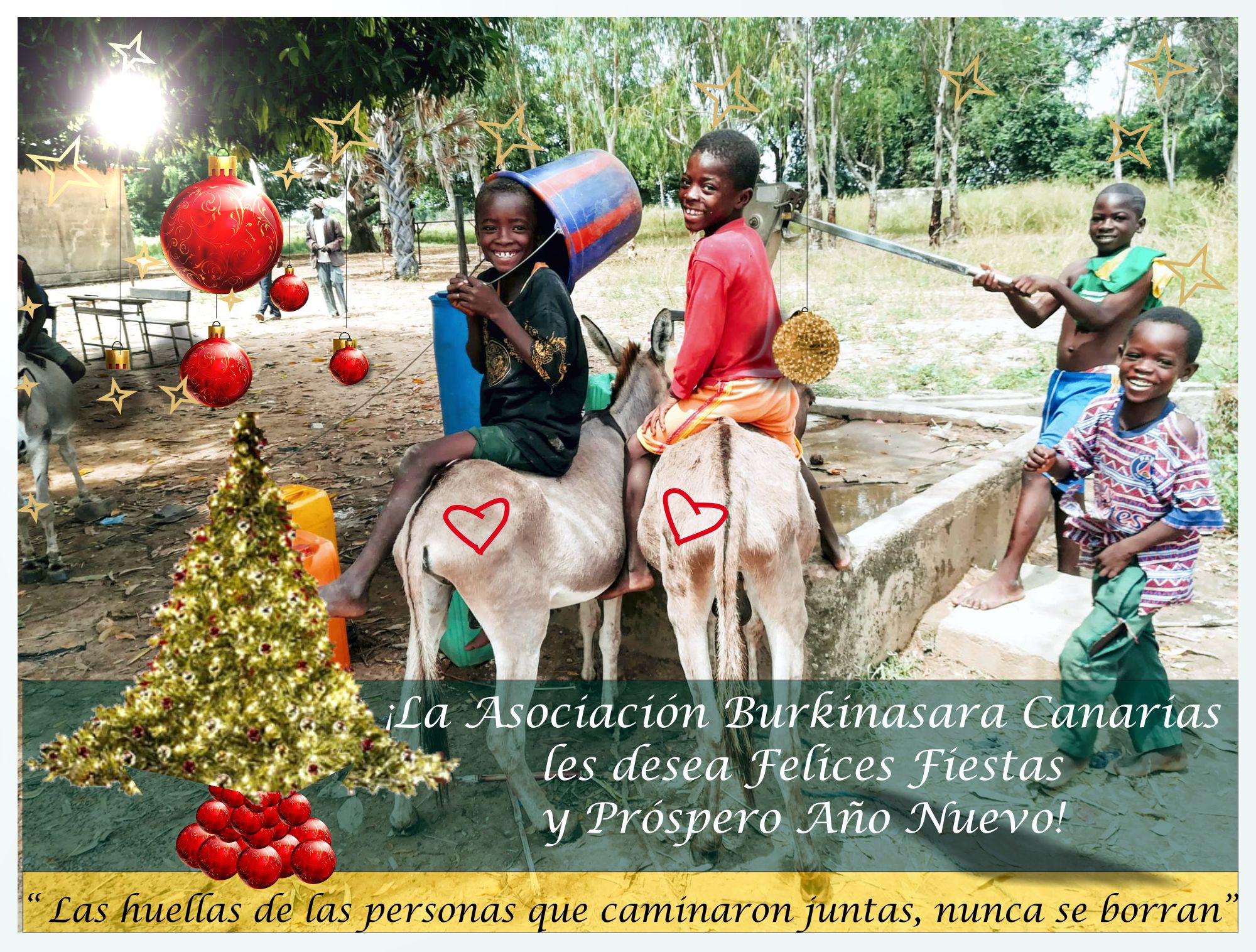 Felices Fiestas y Próspero Año nuevo les desea la Asociación Burkinasara Canarias