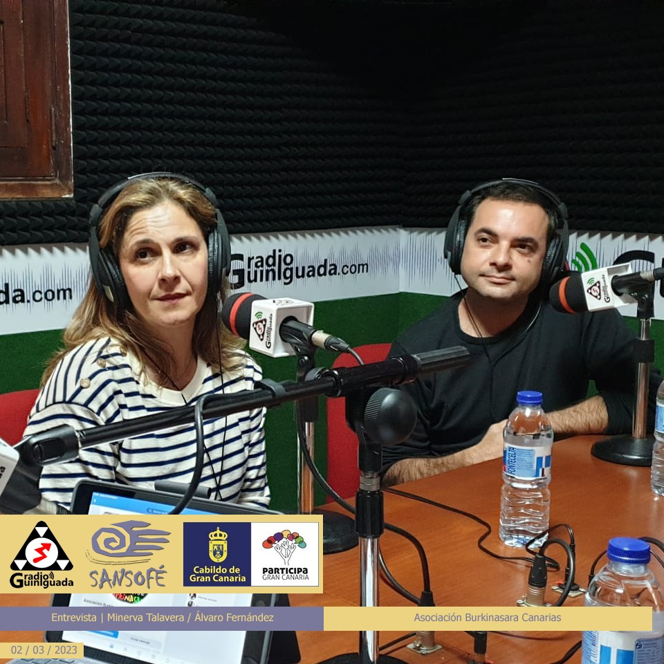 Burkinasara Canarias - Minerva Talavera en Radio Guiniguada